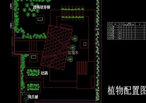 某详细的屋顶花园景观cad方案图