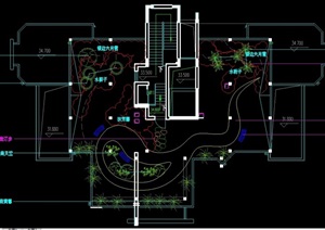 某完整的详细花园景观cad方案图