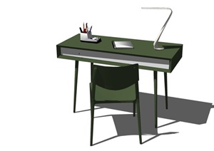 某办公室书桌椅设计SU(草图大师)模型