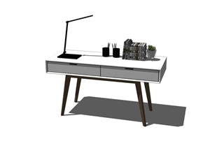 某现代风格办公桌设计SU(草图大师)模型