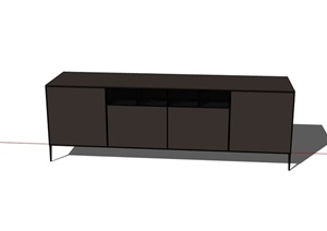 现代室内装饰柜电视柜SU(草图大师)模型