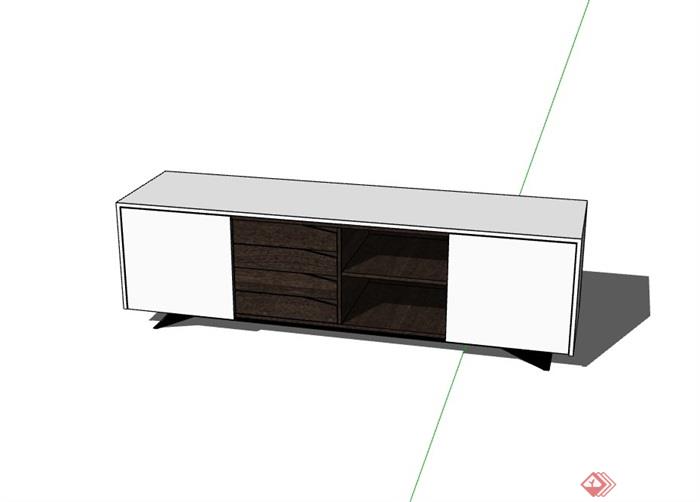 某独特装饰柜电视柜su模型