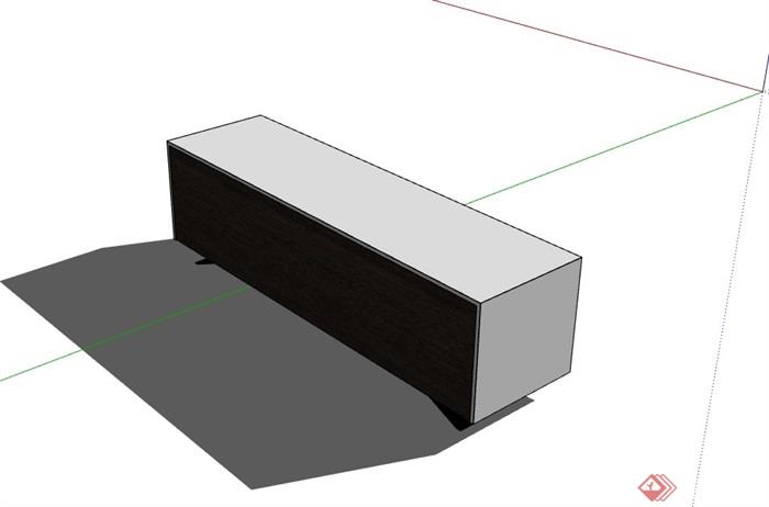 某独特装饰柜电视柜su模型