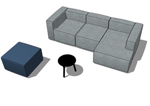 某现代室内沙发素材设计SU(草图大师)模型