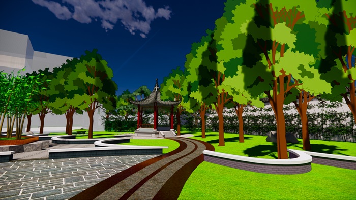 北京林业大学一食堂地块景观方案设计 作业(3)
