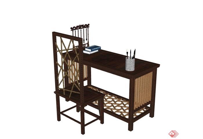 某详细的完整室内桌椅素材设计su模型