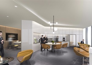 现代新力中心新宇建设办公室设计cad施工图+效果图+物料