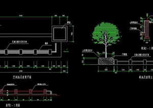 完整的详细的独特坐凳素材cad施工图