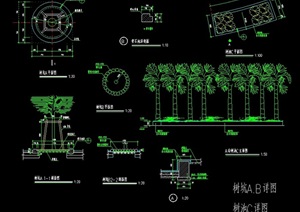 详细的完整树池节点素材cad施工图