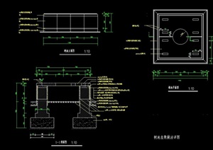 详细的完整树池及坐凳素材cad施工图