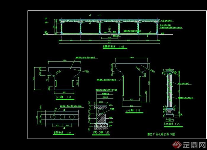 详细的完整独特亭子节点素材cad施工图
