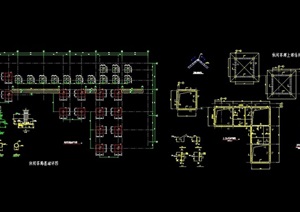 详细的整体廊架节点素材cad施工图