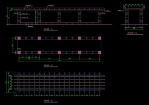 整体现代廊架节点素材cad施工图