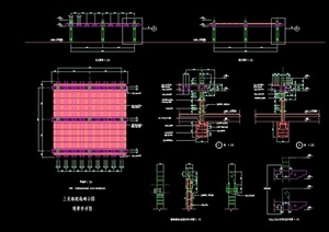 详细完整廊架节点素材设计cad施工图