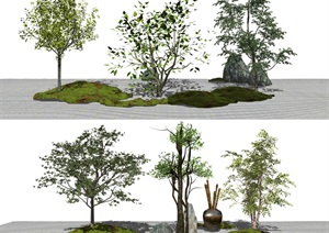 现代 景观树 乔木 树木 植物 景观小品SU(草图大师)模型6