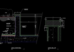 详细的花坛花池cad施工图