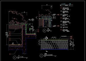 独特的详细花坛花池cad施工图