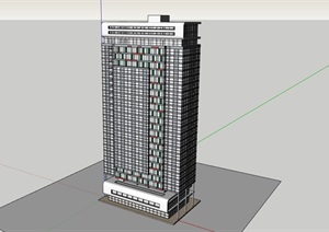 某高层详细的完整小区居住楼SU(草图大师)模型