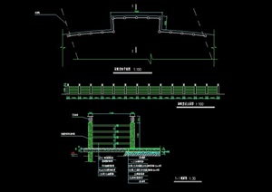 完整的现代围栏杆设计cad施工图
