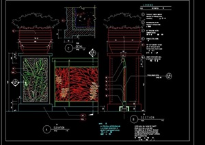 详细的独特围栏杆设计cad施工图