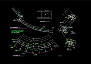 详细的现代围栏杆设计cad施工图