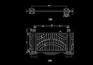 详细的现代栏杆围栏设计cad施工图