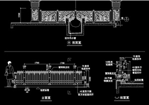 完整的独特详细栏杆围栏cad施工图