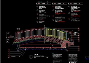 中式拱桥桥汀设计cad施工图