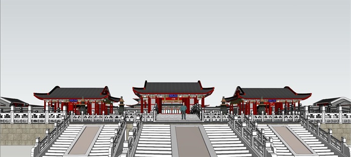 寺庙建筑模型(1)
