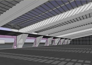 某市客运站建筑方案模型