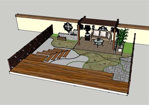 50个屋顶花园私家庭院景观设计SU(草图大师)模型