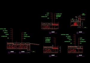 详细的整体独特园路设计cad施工图