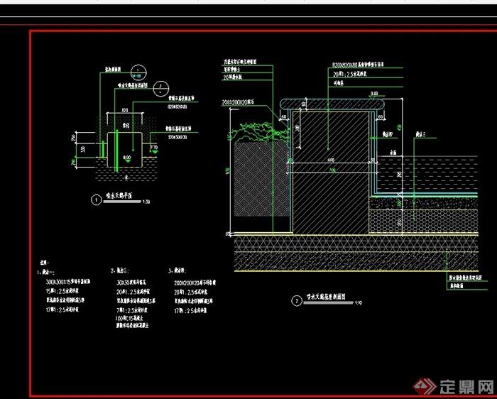 详细的雕塑天鹅喷水素材cad施工图