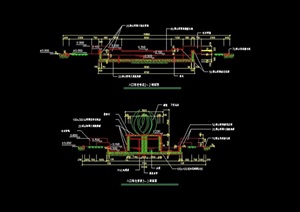 详细的喷泉景观节点cad施工图